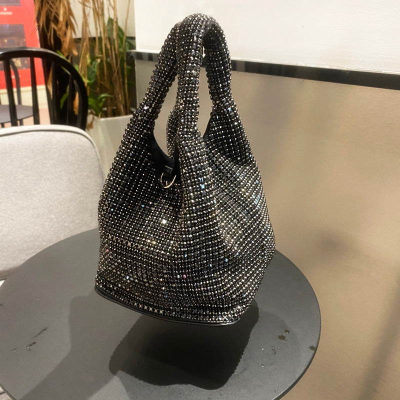 Shiny Crystal Clutch Purse - Sabreeonline