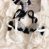 Lace edge sexy pure desire girl bra set soft steel ring gathered anti-sagging thin section small underwear lingerie suit - Sabreeonline