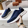 Men Running Shoes Lace Up Flat Tennis Shoes Male Mesh Breathable Patchwork Casual Walk Shoes for Men Comfortable Sneakers Men - Sabreeonline