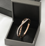 Four-leaf clover Roman alphabet animal micro-inlaid zircon titanium steel bracelet fashion jewelry for woman - Sabreeonline