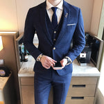 Business Male Tuxedo 3 Pieces Set - Sabreeonline