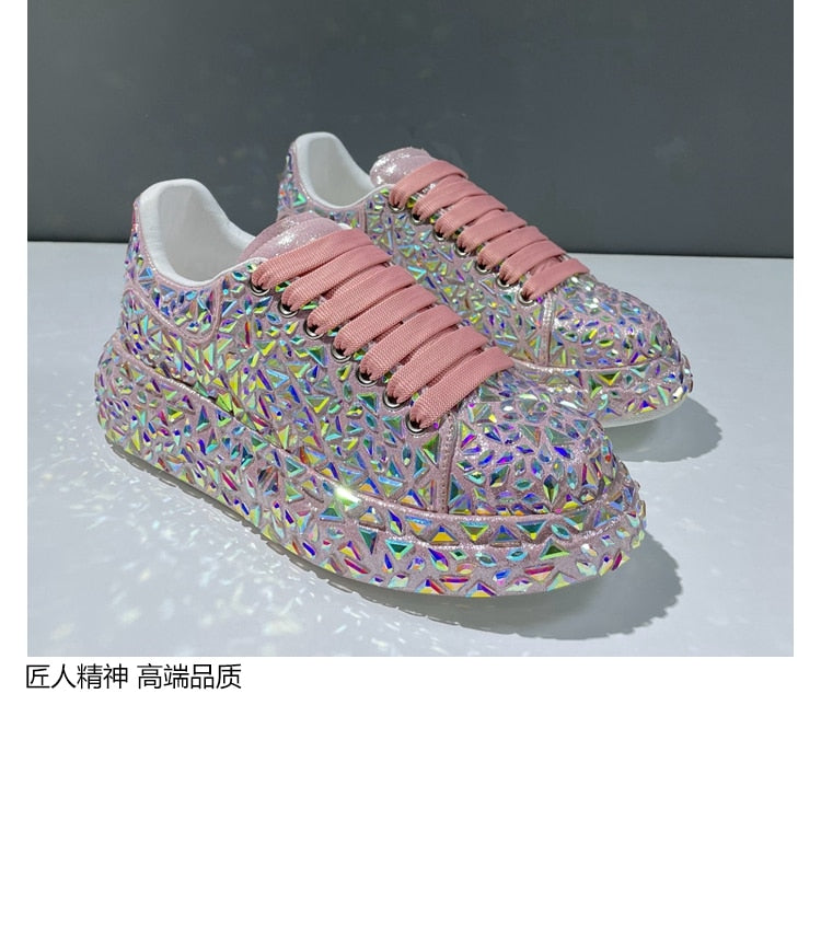 Fashion Platform Shine Bling Shoes - Sabreeonline