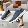 Men Running Shoes Lace Up Flat Tennis Shoes Male Mesh Breathable Patchwork Casual Walk Shoes for Men Comfortable Sneakers Men - Sabreeonline