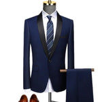 Waistcoat Set Fashion Slim Fit Suits - Sabreeonline