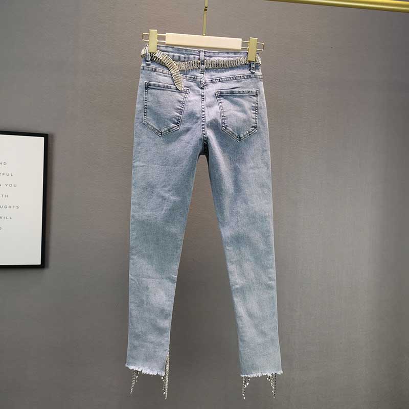 Stretch Slim High Waist Jeans - Sabreeonline