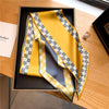 Elegant Print Satin Silk Skinny Scarf - Sabreeonline
