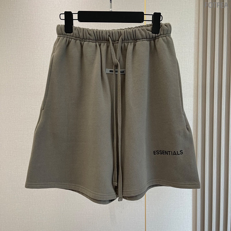 FW21 New Men&#39;s Essentials Summer Shorts Reflective Letter Streetwear Hip Hop Quick-Drying And Breathable Cotton Sports Shorts - Sabreeonline