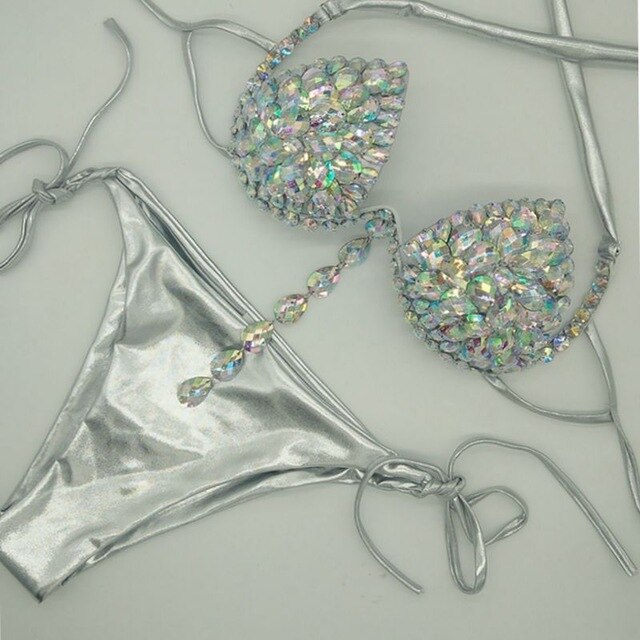 Rhinestone Bikini Set