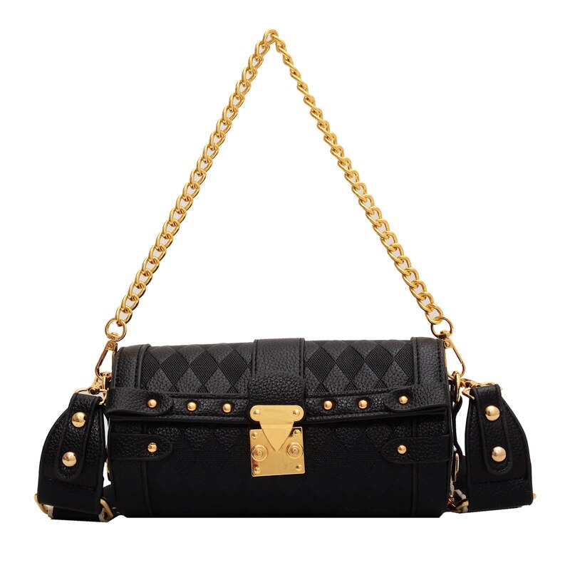 Small Barrel Shaped Leather Handbag - Sabreeonline