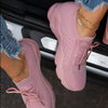Women Mesh Breathable Casual Sneakers Lace-up Vulcanized Shoes Ladies Platform Sneakers Female Shoes Plus Size Zapatos De Mujer - Sabreeonline