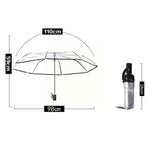 Transparent Fashionable Umbrella Luxurious Black Flow - Sabreeonline