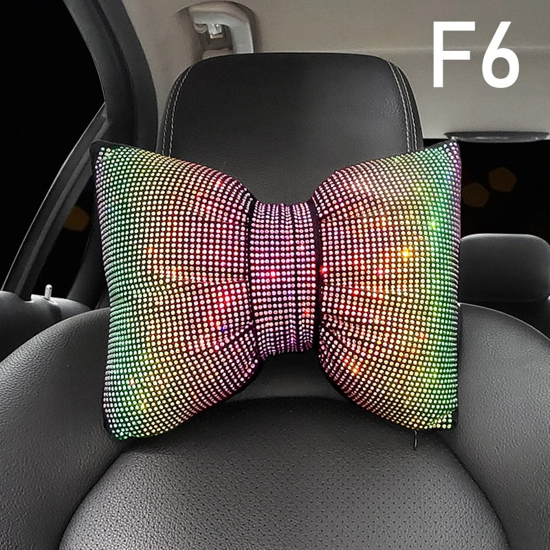 Car Diamond-studded Cushion Pink Ice Silk Breathable - Sabreeonline