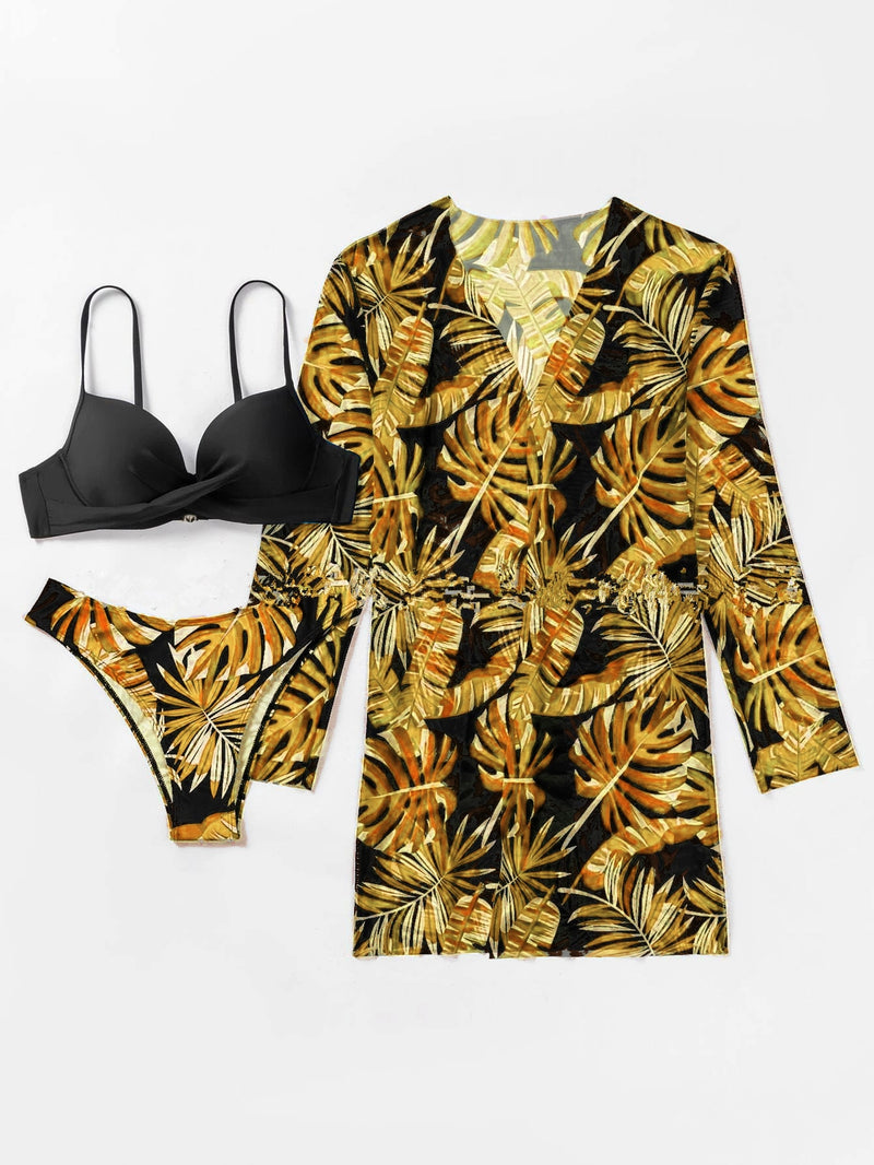 Floral Print Bikinis Set - Sabreeonline