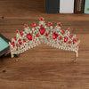 Baroque Crystal Water Drop Bridal Jewelry Sets Rhinestone Tiaras Crown Necklace Earrings for Bride Wedding Dubai Jewelry Set - Sabreeonline