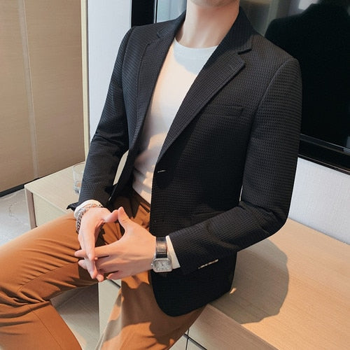 Casual Blazer Slim Fit Outwear - Sabreeonline