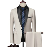 Waistcoat Set Fashion Slim Fit Suits - Sabreeonline