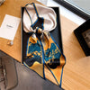 Elegant Print Satin Silk Skinny Scarf - Sabreeonline