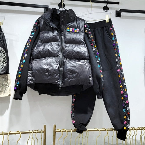 Hoodies and Pants Set 3pcs Tracksuits - Sabreeonline