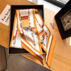 Elegant Print Satin Silk Skinny Scarf - Sabreeonline