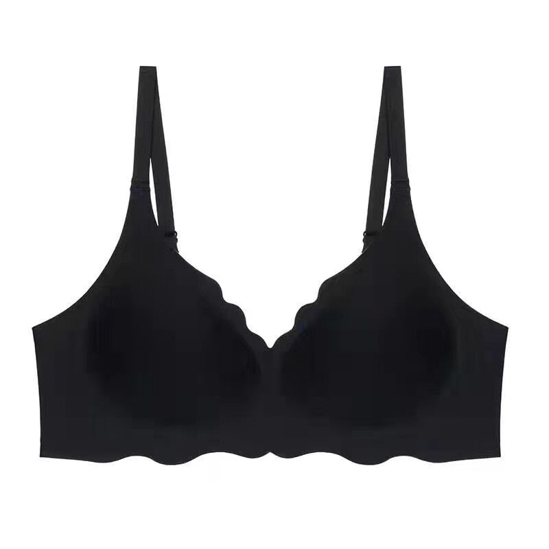 No Trace Top Women&#39;s Underwear No Steel Ring Pure Desire Comfortable Upper Support Sling Adjustable Beauty Back Bra Thin Section - Sabreeonline