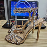 Summer Stiletto Fetish High Heel Sexy Women Luxury Sandal Crystal Ankle Strap Fashion Bridals Evening Party Lady Shoes 29-CHC-26 - Sabreeonline