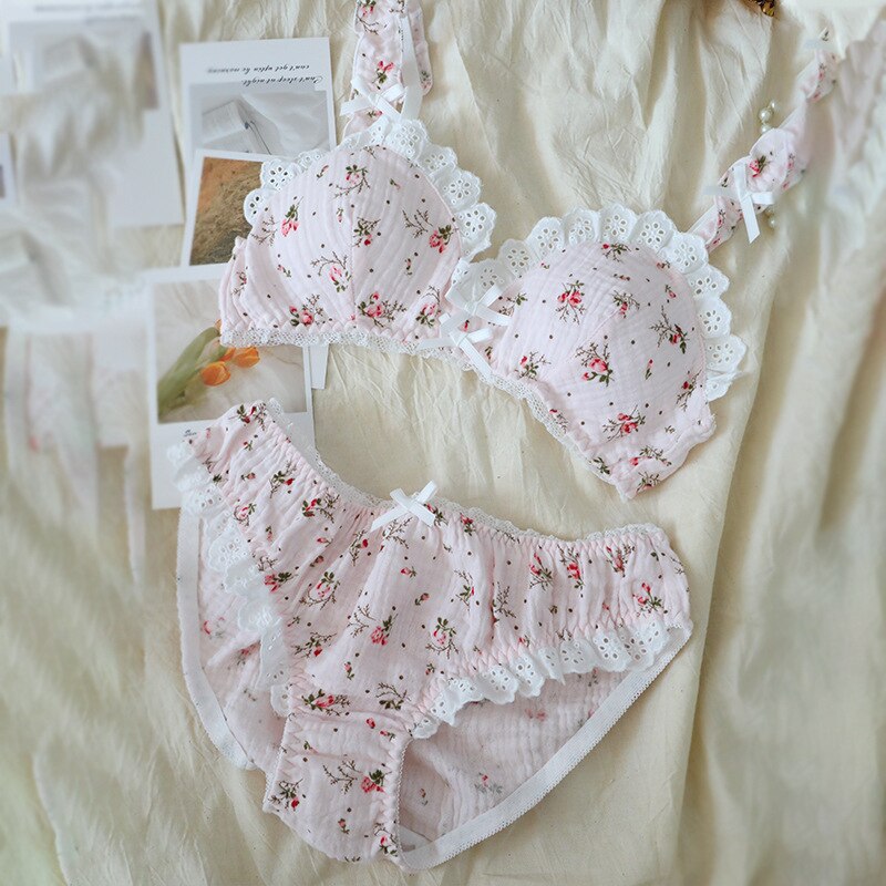 Floral Cotton Set Underwear - Sabreeonline