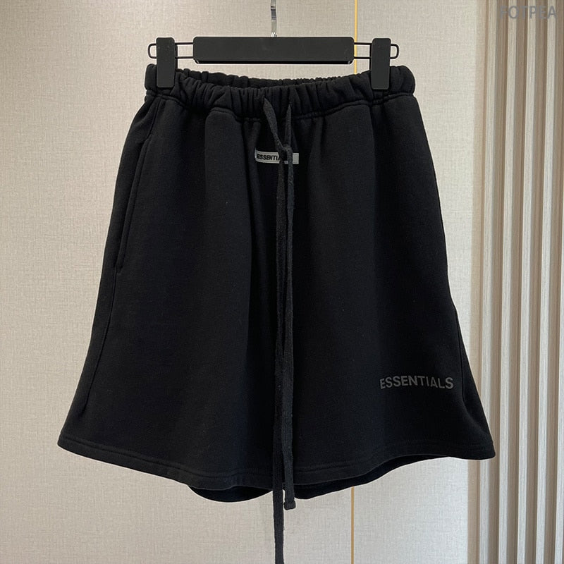 FW21 New Men&#39;s Essentials Summer Shorts Reflective Letter Streetwear Hip Hop Quick-Drying And Breathable Cotton Sports Shorts - Sabreeonline