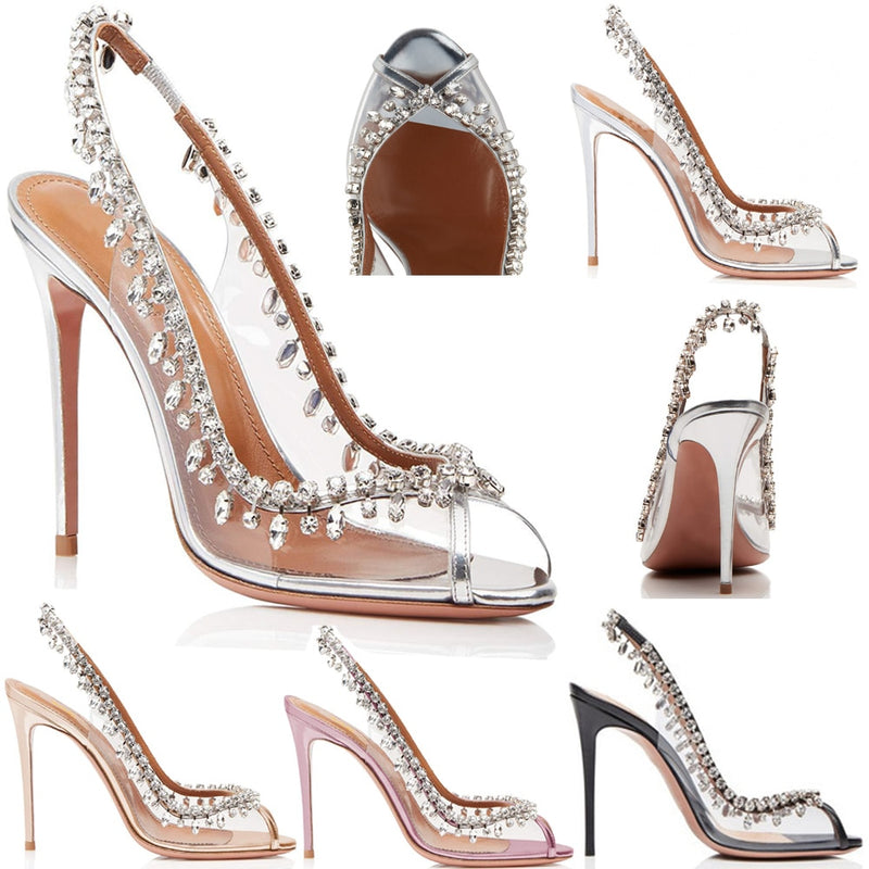 Crystals Rhinestone Luxury Elegant Sandals - Sabreeonline