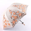 Flower Double Laye Coating Anti UV Umbrella - Sabreeonline