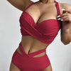 Beachwear High Waist Split Bathing Suit - Sabreeonline