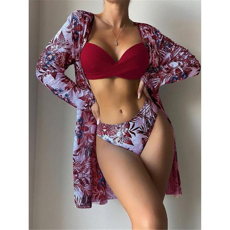 Floral Print Bikinis Set - Sabreeonline