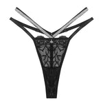 Women Sexy Lace Panties Lingerie Rhinestone See Through Female Underwear Low Waist Thongs Gstring Sensual Lenceria Mujer T-back - Sabreeonline