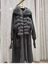 Oversize Coat Fur Collar Long Length - Sabreeonline