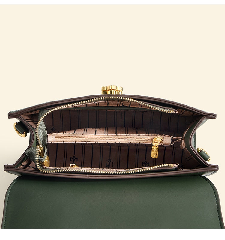 Embossing High-Grade Messenger Girl Purses With Scarf - Sabreeonline