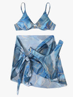 Swimwear with Skirt Marble Set