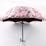 Flower Double Laye Coating Anti UV Umbrella - Sabreeonline