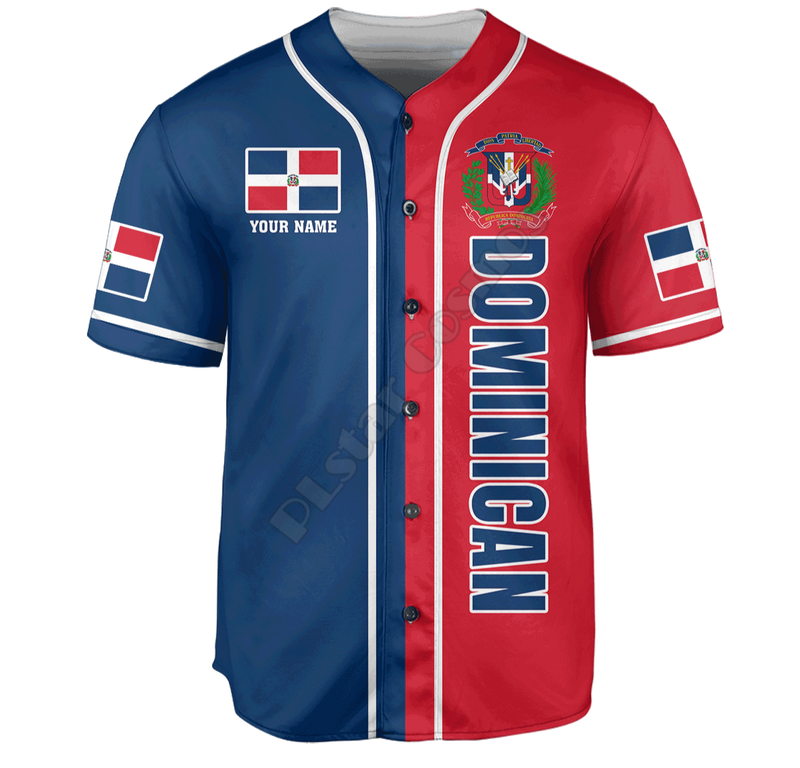 Dominican Baseball Jersey Shirt 3D - Sabreeonline