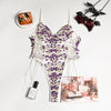 Women Teddy lingerie Sexy Underwear Erotic Corset Lace Mesh Sleepwear Nightwear  Embroidered strap one-piece sexy pajamas - Sabreeonline
