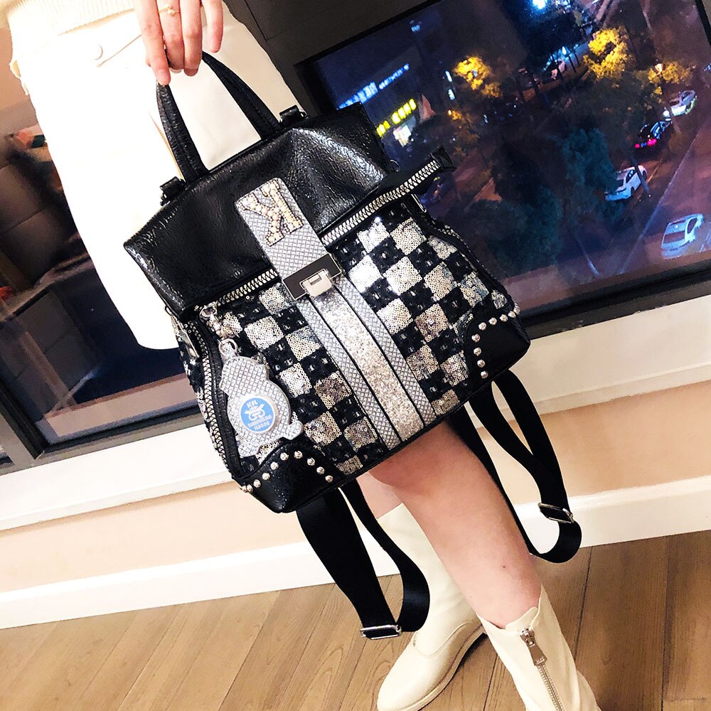 Women Backpack Fashion Denim Backpack Vintage Backpacks Anti-theft Travel Bag Casual Multifunctional Female Shoulder Bag Mochila - Sabreeonline