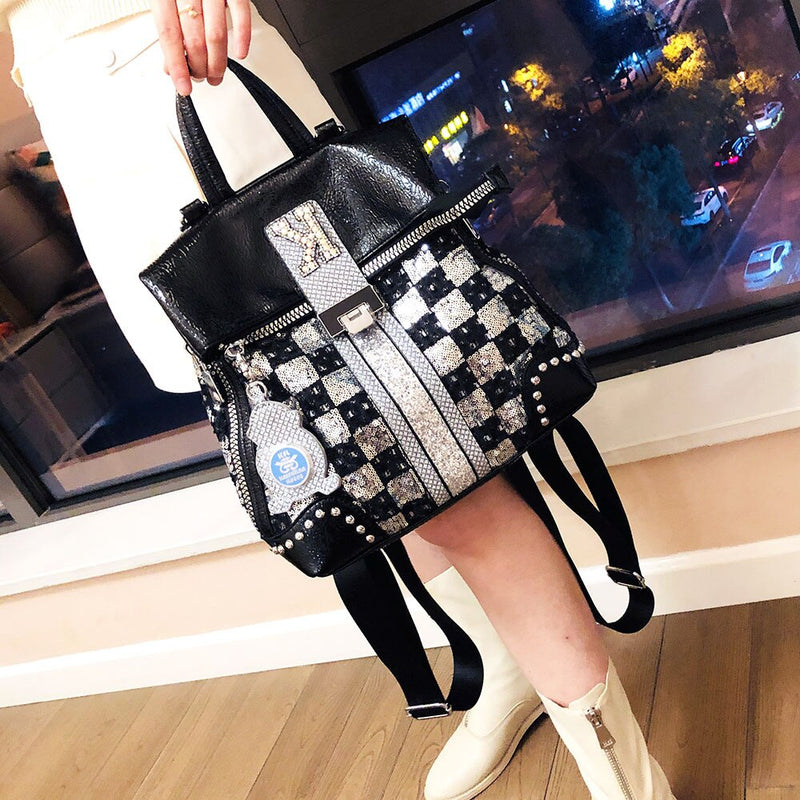 Women Backpack Fashion Denim Backpack Vintage Backpacks Anti-theft Travel Bag Casual Multifunctional Female Shoulder Bag Mochila - Sabreeonline