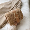 Soft Women Lock Chain Plush Shoulder Messenger Bag - Sabreeonline