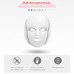 Led Facial Light Mask with Neck Tighten Anti Acne Wrinkle - Sabreeonline