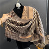 Luxury Brand Winter Cashmere Scarf for Women Fashion Warm Shawls and Wraps Pashmina Neckerchief Poncho Tassel Bufandas Echarpe - Sabreeonline