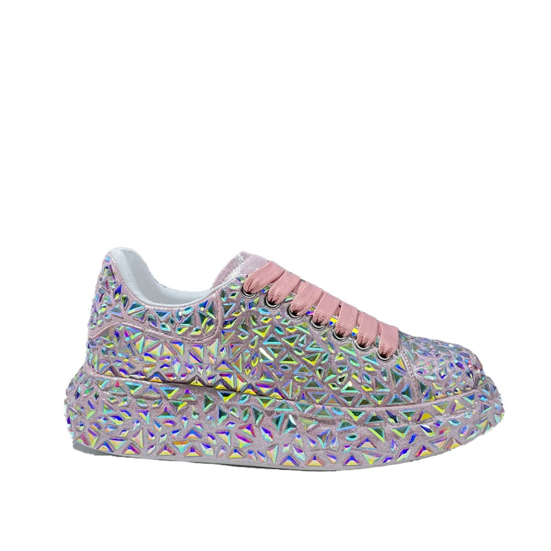 Fashion Platform Shine Bling Shoes - Sabreeonline