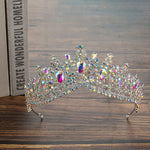 Baroque Crystal Water Drop Bridal Jewelry Sets Rhinestone Tiaras Crown Necklace Earrings for Bride Wedding Dubai Jewelry Set - Sabreeonline