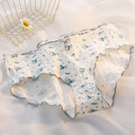 Floral Comfort Briefs Mid Waist Seamless Underpants - Sabreeonline