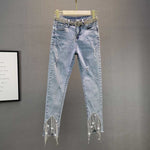 Stretch Slim High Waist Jeans - Sabreeonline