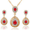 Jewelry Sets Hoop Earrings Necklace and Ring - Sabreeonline