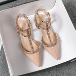 Pointed Rivet Casual Shoes