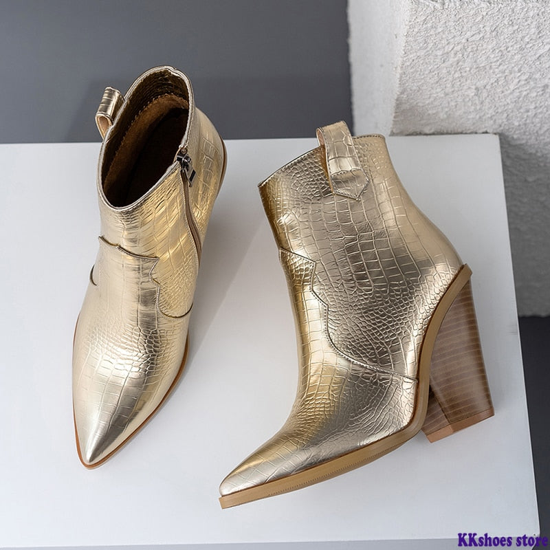 Winter Western Cowboy Boots Women - Sabreeonline